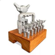 Kit Garra De Urso Garfo Tridente + 6 Petisqueiras Churrasco