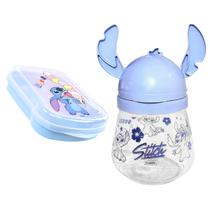 Kit Garrafa c Orelha e Sanduicheira Infantil Stitch Voltas às Aulas Kit Garrafa c Orelha e Sanduicheira Infantil Stitch Voltas às Aulas