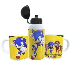 Kit Garrafa de Alumínio e Caneca Polímero Sonic