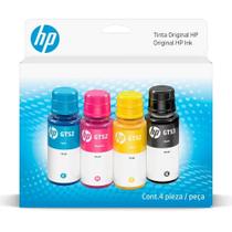 Kit Garrafa de Tinta HP GT53/GT52 C/ 4 Cores Preto Amarelo Magenta Ciano - 9F3N4AL