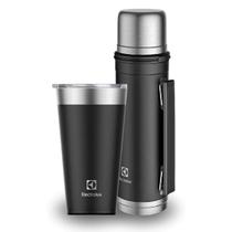 Kit Garrafa e Copo Termico Electrolux Sense To Go Preto