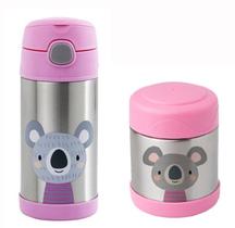 Kit Garrafa e Pote Térmico Infantil Clingo Coala Kit Garrafa e Pote Térmico Infantil Clingo Coala