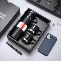Kit Garrafa Garrafinha Térmica De Café 500ML Inox Parede Dupla À Vácuo