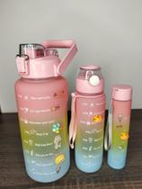 Kit garrafa motivacional,3 peças