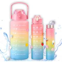 Kit Garrafa Motivacional De Agua De 2 litros 900ML 300ml Kit Garrafa Motivacional De Agua De 2 litros 900ML 300ml