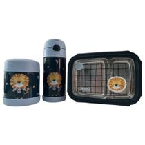 Kit Garrafa Pote Térmico Bento Box Luke Infantil Aço Inoxidável Clingo Kit Garrafa Pote Térmico Bento Box Luke Infantil Aço Inoxidável Clingo