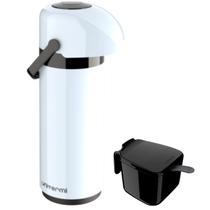 Kit Garrafa Térmica 1 Litro Sistema Pressão Verona Açucareiro 350 ML Garrafa Alça Ampola de Vidro