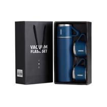 Kit Garrafa Térmica + 3 Xícaras Vacuum Flask Set 500ml