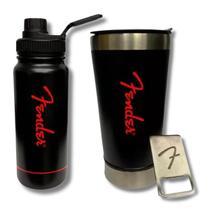 Kit Garrafa Térmica 600Ml + Copo Térmico 591Ml Fender