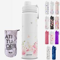 KIT Garrafa Térmica Gocase Original Premium Estampas 650ml com saquinho protetor