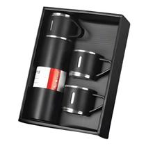 Kit Garrafa Térmica Inox 3 Canecas Quente Frio Café Chá Água Kit Garrafa Térmica Inox 3 Canecas Quente Frio Café Chá Água