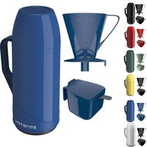 Kit Garrafa Térmica Roma 1 Litro Com Suporte para Filtro de Café 102 e 103 Açucareiro 350 ML