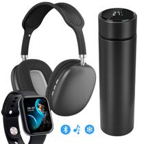 Kit Garrafa térmica sensor Led + Fone Bluetooth TWS + Smartwatch Y8 - KIT FITNESS