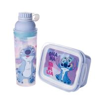 Kit Garrafa Vip 660 Ml + Marmita 850 Ml Stitch Disney