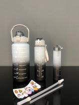 Kit Garrafas Squeeze - Cinza&Preto