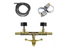 Kit Gás 13 Kg 2 Saídas + Mangueira 1,5 Metro + Abraçadeira (10A1)
