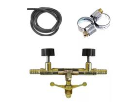 Kit Gás 13 Kg 2 Saídas + Mangueira 5 Metros + Abraçadeira (10E1)