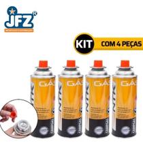 Kit gás c/ 4 pçs para maçarico e fogareiro 400 ml /227 g