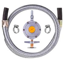 Kit Gás P13 Regulador Aliança 506/01 Tubo Flexível 2m Nitrílico Kit Gás P13 Regulador Aliança 506/01 Tubo Flexível 2m Nitrílico
