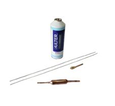 kit Gás R134 500g + Filtro Secador + 02 Varetas Solda Foscoper + Válvula schrader