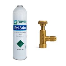 Kit Gás R134a Lata Chemours mais Válvula Acionadora