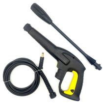 Kit Gatilho com Lança Bico Leque e Mangueira Nylon 6M para Lavajato Karcher K1 Compacta