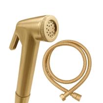 Kit Gatilho De Ducha Higienica E Engate Dourado 120cm