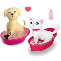 Kit Gatinha e Cachorrinho da Barbie c/ 10 peças Mattel - Pupee