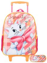 Kit Gatinha Marie Mochila de Rodinha + Estojo Simples