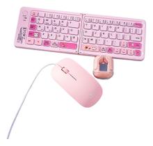 Kit Gatinho Teclado Portátil Mouse e fone Bluetooth