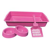 Kit Gato 3 em 1 Rosa - IND41 - Avipet