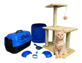 Kit Gato Completo Arranhador 3 Bases Premium