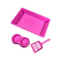 Kit gatos caixa de areia com comedouro e bebedouro + pazinha Kit gatos caixa de areia com comedouro e bebedouro + pazinha