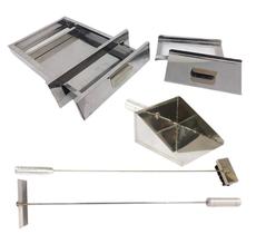 Kit Gaveta 304, Vassoura Piaçava, Pá Cinzas, Rodo Limpeza