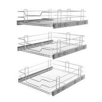 Kit Gaveta Fruteira 370x400mm Aramada Cromada 3un