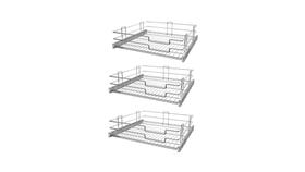 Kit Gaveta Fruteira Deslizante 270larg x 300prof x130alt 3Un Kit Gaveta Fruteira Deslizante 270larg x 300prof x130alt 3Un