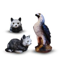 Kit Gavião e Gato Decorativo Afasta Pombos e Pássaros Exclusivo VÁRIAS VARIEDADES Kit Gavião e Gato Decorativo Afasta Pombos e Pássaros Exclusivo VÁRIAS VARIEDADES