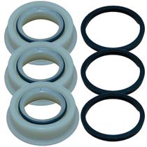 Kit gaxeta 46 mm p/ ceramica 28 mm c/ aba branco