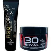 Kit Gel 30 Ervas Power 300g + Pomada Massageadora Fisiofort Premium 150g