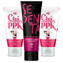 Kit Gel Adstringente Excitante Feminino E Deslizante Neutro Conforto Sedenta Molhada 50