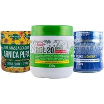 Kit Gel Arnica Pura + 20 Ervas + Cartilagem De Tubarão