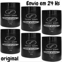 Kit Gel cola 06 unidades +06 Gel cera 500g +06 modelador de cachos 500g