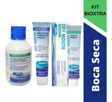 Kit Gel Creme Dental Enxaguatório Saliva Artificia Bioxtra