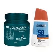 Kit Gel de Alecrim Para Alívio da Dor + Protetor Solar Nova Pele 50 FPS