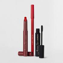 Kit Gel de Sobrancelha + Batom Matte + Lápis de Contorno Labial Vermelho Mariana Saad By Océane (3 Produtos)