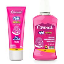 Kit Gel Dental + Enxaguante Carmed Fini Beijos