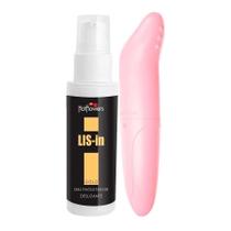 Kit Gel Dessensibilizante Anal Anestésico LISIn e Vibrador de Ponto G Feminino