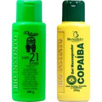 Kit Gel Detonador com 21 Ervas 200g + Gel Massageador Copaíba 200g