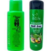 Kit Gel Detonador com 21 Ervas + Gel Massageador Multi Ervas Arnica Alecrim Mastruz