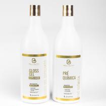 Kit Gel Espelhamento e Shampoo Pré-Química 1L Com Colágeno e Semente de Uva Bell Nutry